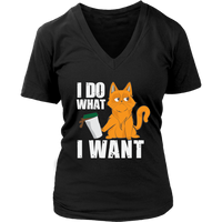 I Do What I Want T-shirt - Cat Lover Tshirt - Statement Tee - Womens Plus Size Up To 4X