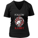 Follow the White Rabbit - Wonderland Animal T-Shirt - Womens Plus Size Up To 4X