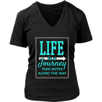 Motivational Novelty T Shirt - Life is a Journey Quote Tee - Tshirt With Saying - Womens Plus Size Up To 4X