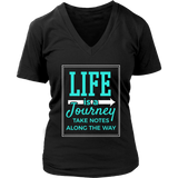 Motivational Novelty T Shirt - Life is a Journey Quote Tee - Tshirt With Saying - Womens Plus Size Up To 4X