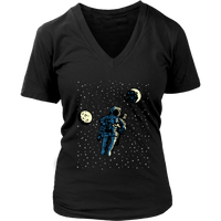 Astronaut in Space T-Shirt - Moon Star Planet Tee - Spaceman