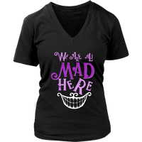 Cheshire Cat Tee - All Mad Here Wonderland T-Shirt - Womens Plus Size Up To 4X