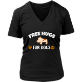 Love Animals Tee - Dog Lover T-Shirt - Free Hugs for Dogs - Womens Plus Size Up To 4X