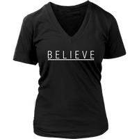 Believe T-Shirt - Positive Tshirt - Have Faith Tee Shirt -  Womens Plus Size Up To 4X