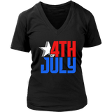 Patriotic Tshirt - 4th of July T-Shirt - Red White Blue T Shirt - Womens Plus Size Up To 4X