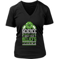 Atheist Scientist T-Shirt - Science Religious Beliefs Tee - Womens Plus Size Up To 4X