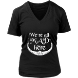 Mad T-Shirt - Spooky Cheshire Tshirt - Evil Laugh Tee Shirt - Womens Plus Size Up To 4X