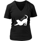 Dog Stretch T-Shirt - Doggie Yoga Tshirt - Pet Stretching - Womens Plus Size up to 4X