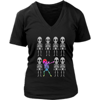 Dabbing Skeleton T-Shirt - Halloween Funny Dab T Shirt - Womens Plus Size up to 4X