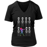 Dabbing Skeleton T-Shirt - Halloween Funny Dab T Shirt - Womens Plus Size up to 4X