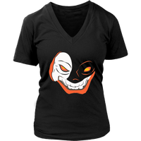 Creepy Jack O'lantern T-Shirt - Spooky Smile Tshirt - Womens Plus Size up to 4X