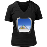 Airplane Window T-Shirt - Vacation Travel Luggage Tee - Womens Plus Size up to 4X