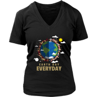 Earth Day Everyday Tee - Save Endangered Animals Tshirt - Womens Plus Size Up To 4X