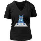 Cat Disc Jockey T-Shirt - Kitty Club DJ Graphic Tshirt - Womens Plus Size Up To 4X