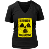 Caution Radioactive Warning Tshirt - Nuclear Danger Sign Tee - Womens Plus Size Up To 4X