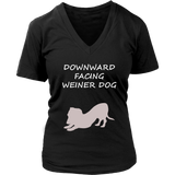 Yoga T-Shirt - Downward Facing Wiener Dog TShirt - Graphic T - Womens Plus Size Up To 4X