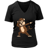 Dabbing Monkey T-Shirt - Funny Ape Dab T Shirt - Womens Plus Size up to 4X