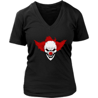 Smiling Evil Clown Halloween Tshirt - Killer Clowns T-Shirt - Womens Plus Size Up To 4X