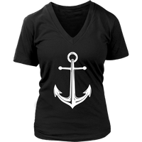 Anchor Graphic Tee Shirt - Sailor T-Shirt - Nautical Tshirt - Womens Plus Size Up To 4X