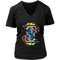 Back to the 80s Throwback Tshirt - Cool Geometric Abstract - Womens Plus Size Up To 4x