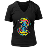 Back to the 80s Throwback Tshirt - Cool Geometric Abstract - Womens Plus Size Up To 4x