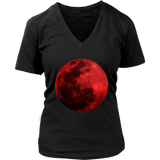 Blood Moon T-Shirt - Space Tshirt - Graphic Realistic Tee - Womens Plus Size up to 4X