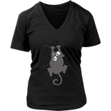 Hanging Cat T-Shirt - Climbing Clinging Kitty Tee Shirt - Womens Plus Size up to 4X