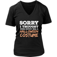 Sarcastic Halloween Costume Joke Tshirt - Fashionista Outfit - Womens Plus Size Up To 4X