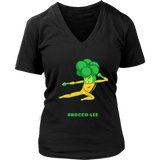 Funny Broccoli Vegetable Pun Tshirt - Kung Fu Veggie Jokes - Womens Plus Size Up To 4X