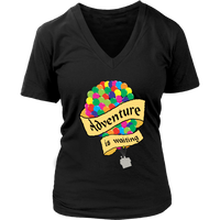 Adventure Is Waiting Tshirt - Hot Air Balloon Travel Tee - Womens Plus Size Up To 4X