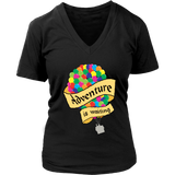 Adventure Is Waiting Tshirt - Hot Air Balloon Travel Tee - Womens Plus Size Up To 4X