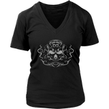 Smoking Skull T-Shirt - Spooky Halloween Tshirt - Womens Plus Size up to 4X