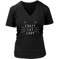 Crazy Cat Lady T-shirt Cute Kitty Tshirt Kitten Novelty Tee  - Womens Plus Size Up To 4X