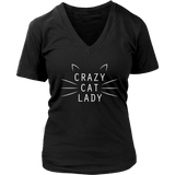 Crazy Cat Lady T-shirt Cute Kitty Tshirt Kitten Novelty Tee  - Womens Plus Size Up To 4X