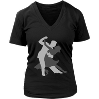 Ballroom Dancing Silhouette Tshirt - Competitive Dance Sport - Womens Plus Size Up To 4X