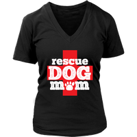 Rescue Dog Mom Shirt - Animal Awareness Tee - Dog Lover Tee - Womens Plus Size Up To 4X