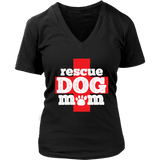 Rescue Dog Mom Shirt - Animal Awareness Tee - Dog Lover Tee - Womens Plus Size Up To 4X