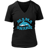 Womens Mama Shark T-Shirt - Cute Shark Mommy T - Mother's Day Tee - Womens Plus Size Up To 4X