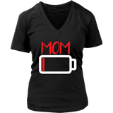 Lowbat Mom T-Shirt - Low Battery Mommy Tshirt - Motherhood - Womens Plus Size up to 4X