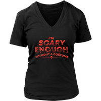 Scary Costume T-Shirt - What To Wear on Halloween Tee - Womens Plus Size up to 4X