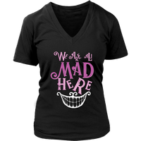 All Mad Here Wonderland Shirt - Cheshire Cat Tee - Womens Plus Size Up To 4X