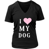 I Love My Dog Tshirt - Heart Dogs T-Shirt - Sweet Tee Shirt - Womens Plus Size Up To 4x