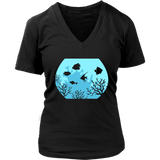 Fishbowl T-Shirt - Fishes Tshirt - Under the Sea - Womens Plus Size up to 4X