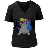 Funny Catnip Plant in Space Tshirt - Cute Cat Nip T-Shirt - Womens Plus Size Up To 4X