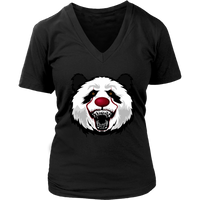 Panda Bear Clown Tshirt - Halloween Spooky Animal T-Shirt - Womens Plus Size Up To 4X