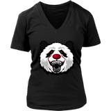 Panda Bear Clown Tshirt - Halloween Spooky Animal T-Shirt - Womens Plus Size Up To 4X