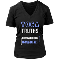 Yoga Truths - Funny Yogi Novelty Tees - Fart Joke Shirt - Womens Plus Size Up To 4X