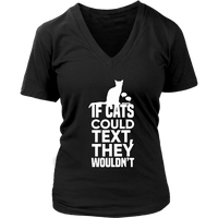 If Cats Could Text Tshirt - Moody Grumpy Annoyed Cats - Womens Plus Size Up To 4X