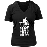 If Cats Could Text Tshirt - Moody Grumpy Annoyed Cats - Womens Plus Size Up To 4X