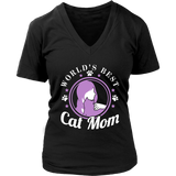 Womens Best Cat Mom Graphic T-shirt - Cute Kitty Lover Shirt - Plus Size Up To 4X